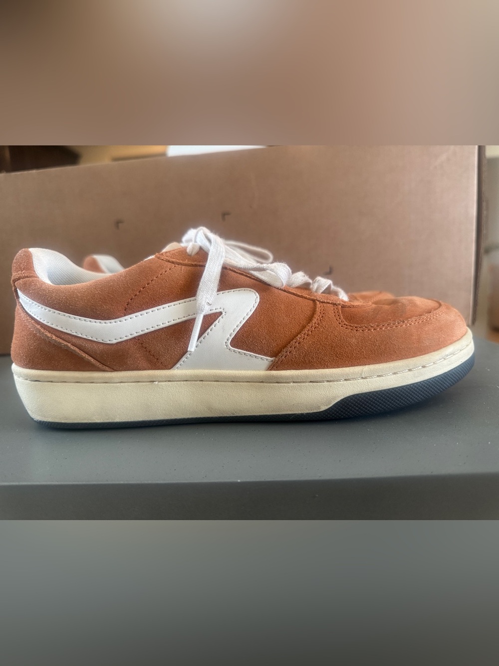 Rag & Bone Retro Court Sneaker Orange Sz 41